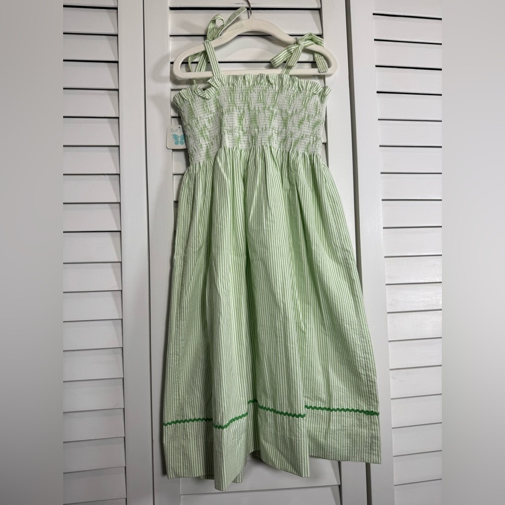 NWT Betti Terrell Green Striped Girls Dress with Watermelon Design Size 6 - Picture 6 of 6